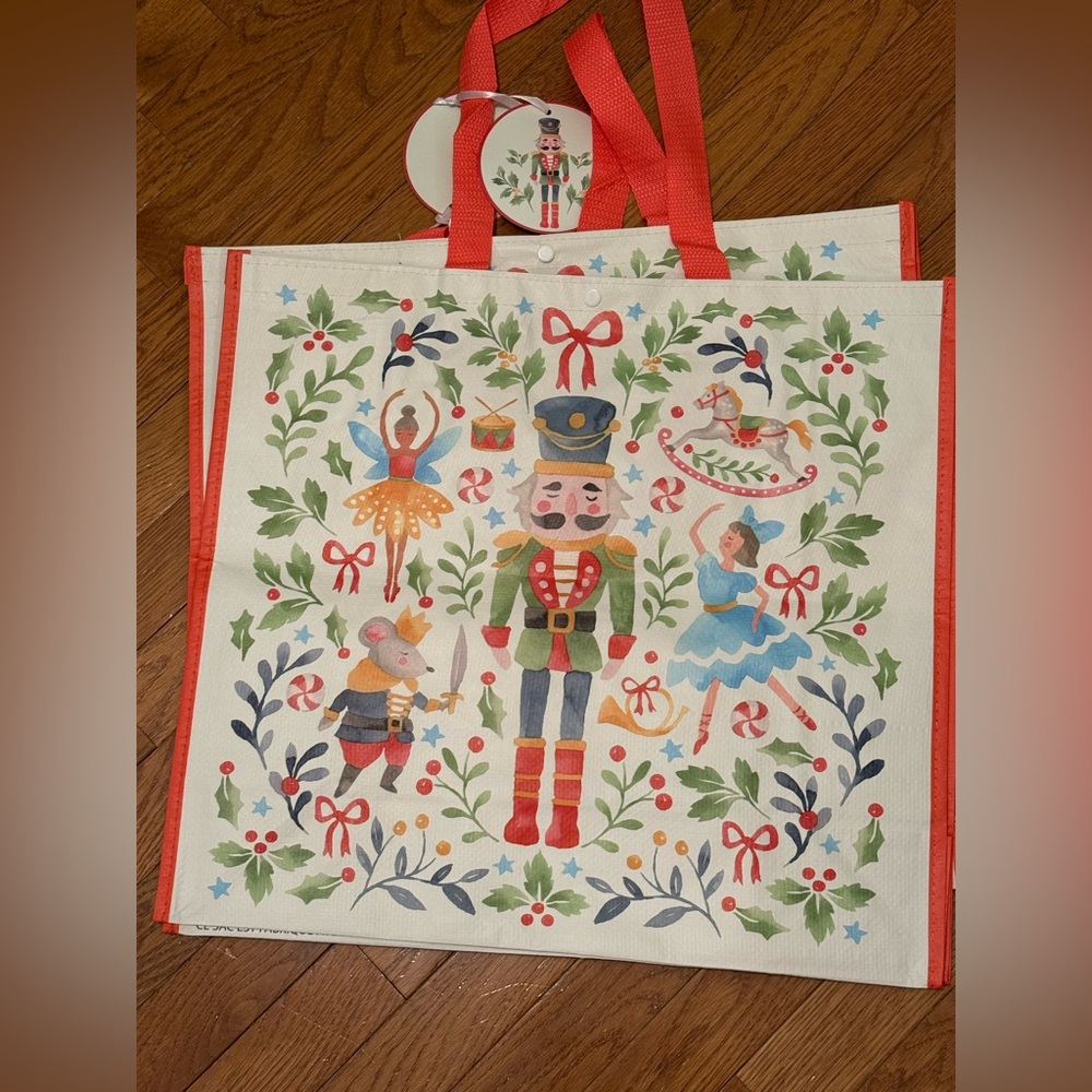 TJMaxx HomeGoods Marshall’s Reusable Shopping Tote Bag Holiday Theme| Nutcracker